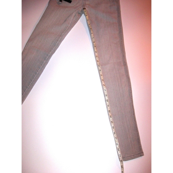 Tripp Nyc Gray Zipper Skinny Jeans Juniors Sz0 - Picture 7 of 8